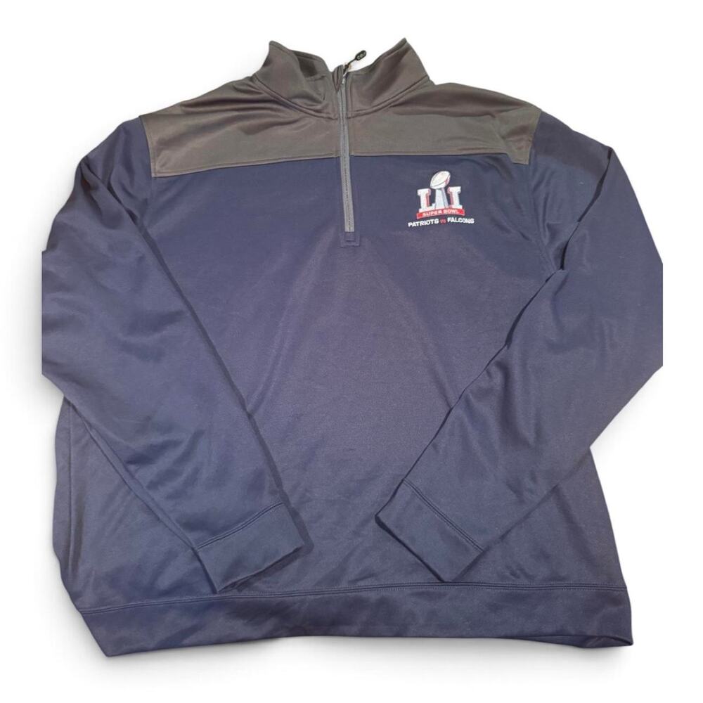 New England Patriots Super Bowl LI 51 1/4 Zip Pullover 2XL Falcons 28-3 Comeback